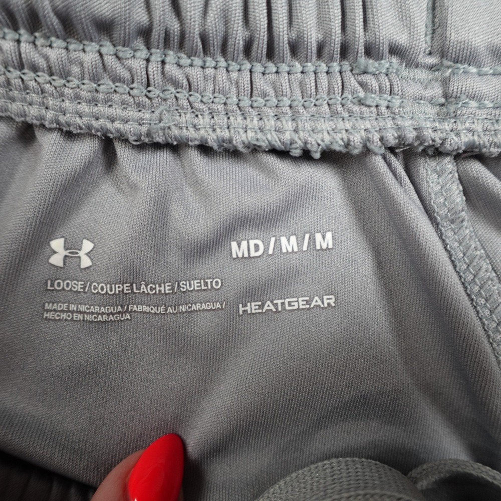 Under Armour Shorts Mens Medium Gray HeatGear Loose Fit Athletic Workout Gym - Picture 7 of 13